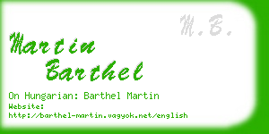 martin barthel business card